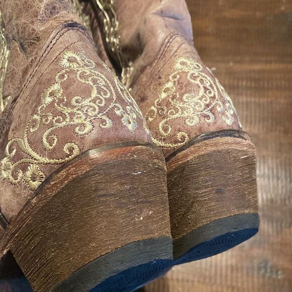 CORRAL KIDS' EMBROIDERED SQUARE TOE WESTERN BOOTS - Picture 10 of 14